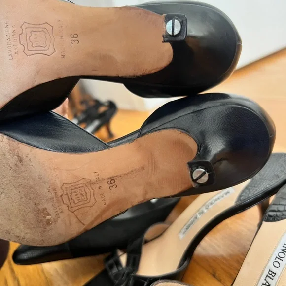 Lot of 12 Manolo Blahniks ALL NEED HEEL TIP REPAIR Sz 36.5, 37, & 36 - Picture 10 of 10